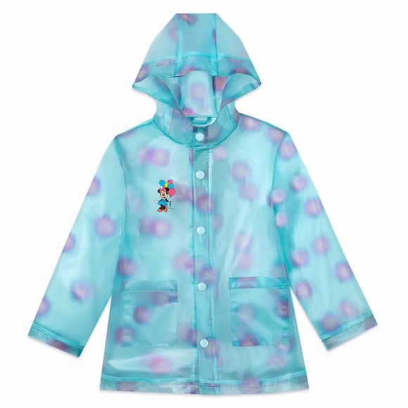 🔥3/$30🔥 NWT - Minnie Mouse Hooded Rain Jacket Blue - Size 4 and 5/6 - Picture 2 of 11